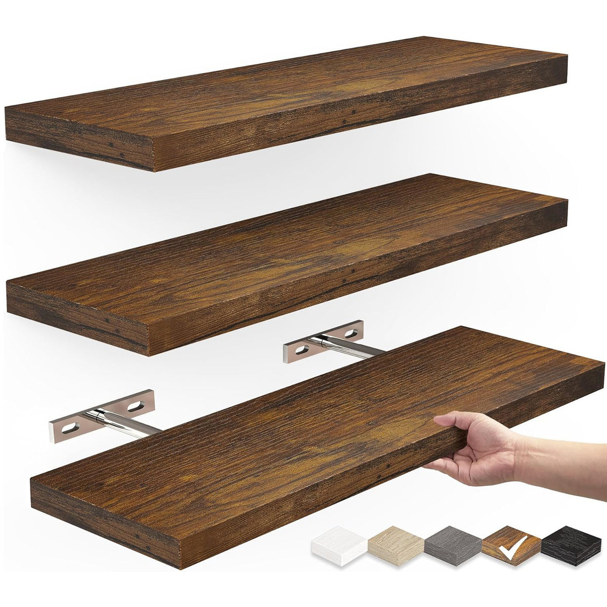Floating Wall Shelf | Solid Wood Display Shelf
