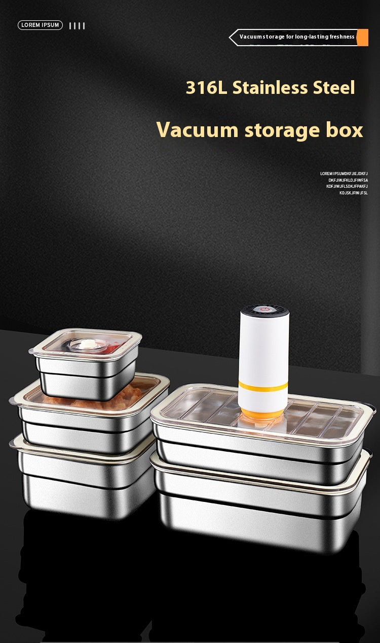 Stainless Steel Fridge & Freezer Storage Box | Stackable Food Organizer