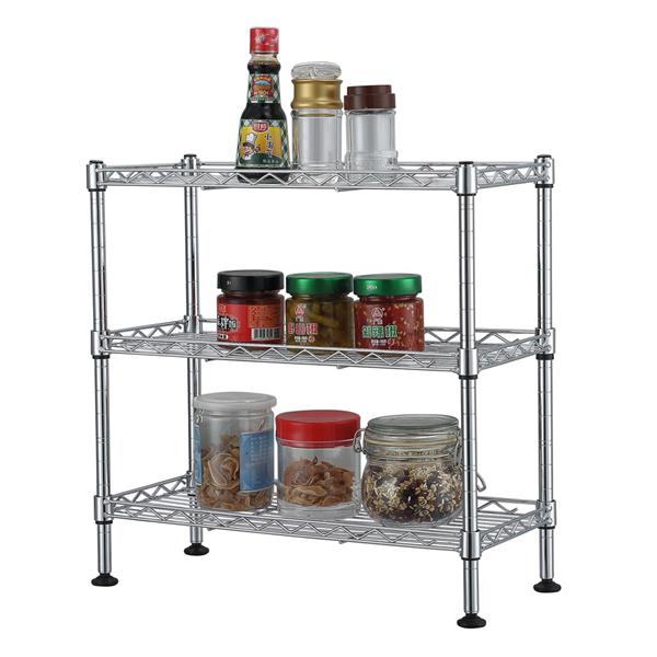 3-Tier Mini Kitchen Shelf 450mm | Compact Counter Storage