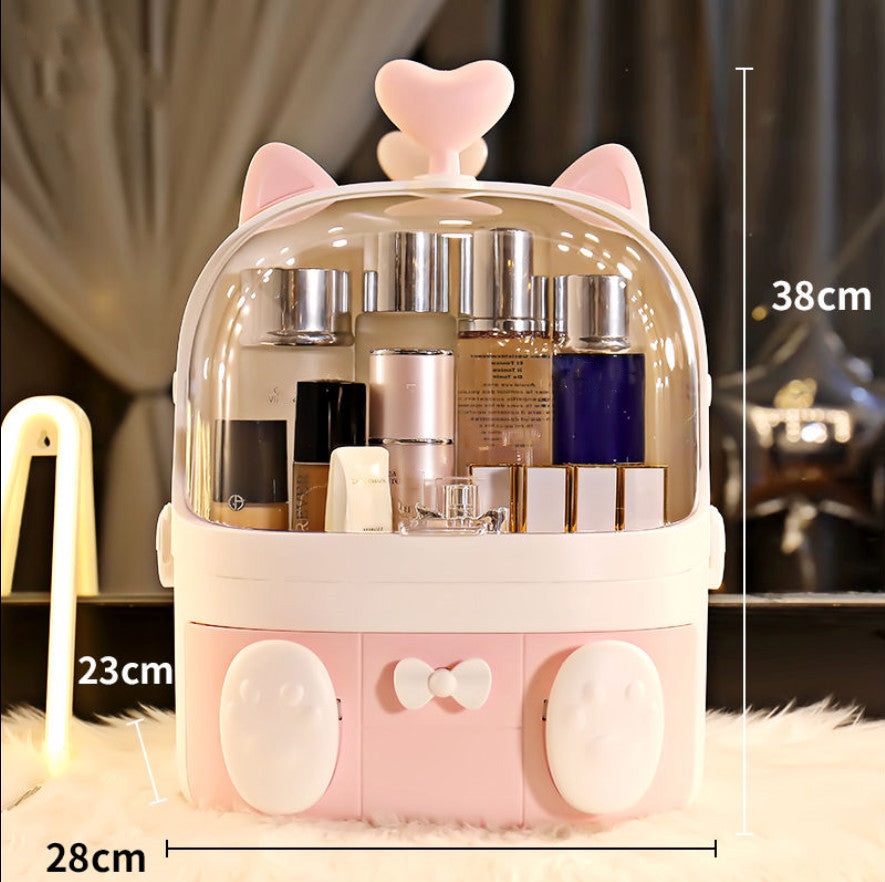 Multi-Compartment Cosmetic Storage Box | Countertop Makeup Organizer
