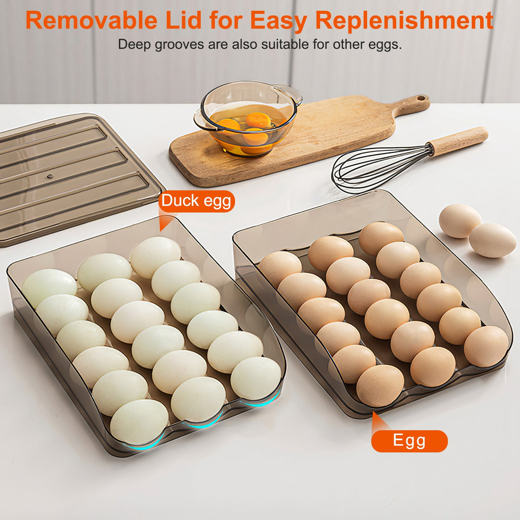 Double-Layer Automatic Rolling Egg Storage Box