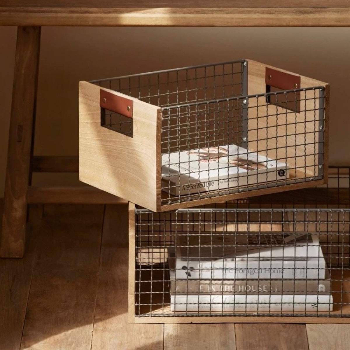 Retro Iron Wire Kitchen Storage Basket