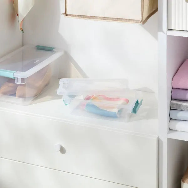 Stackable Clear Storage Bin with Locking Lid