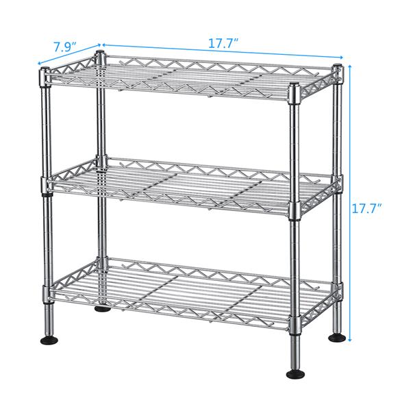 3-Tier Mini Kitchen Shelf 450mm | Compact Counter Storage