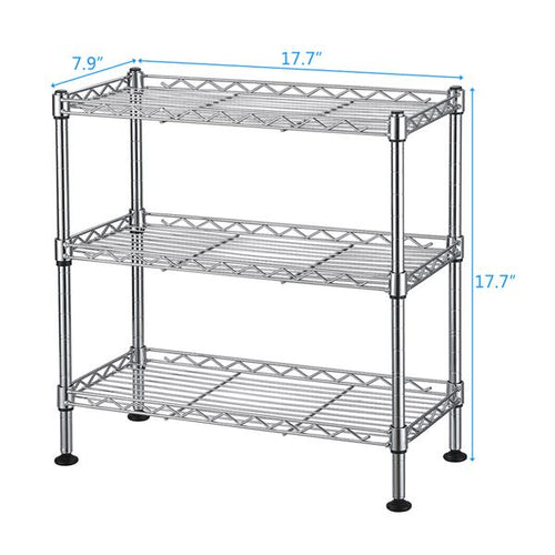 3-Tier Mini Kitchen Shelf 450mm | Compact Counter Storage