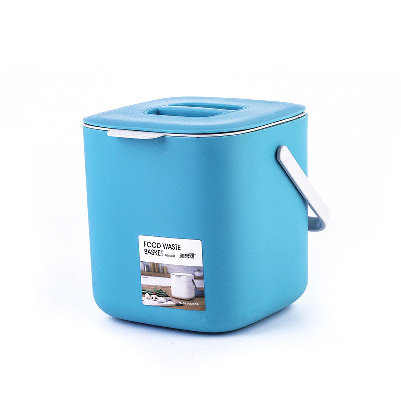 Compact Swing-Lid Waste Bin with Handle