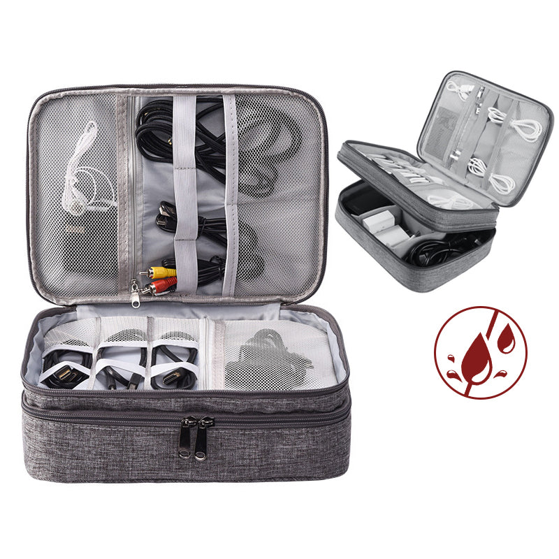 Waterproof Electronics Travel Organizer | Cable & Charger Case