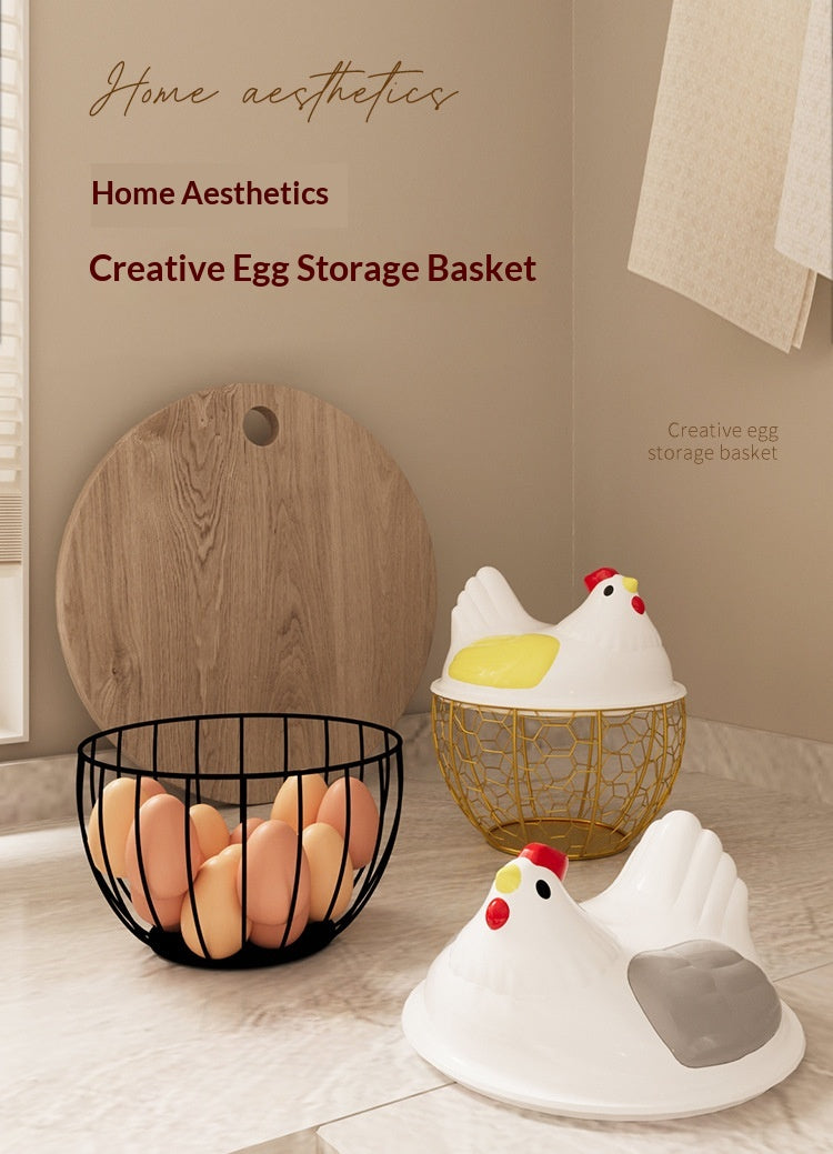 Wrought Iron Kitchen Egg & Produce Basket