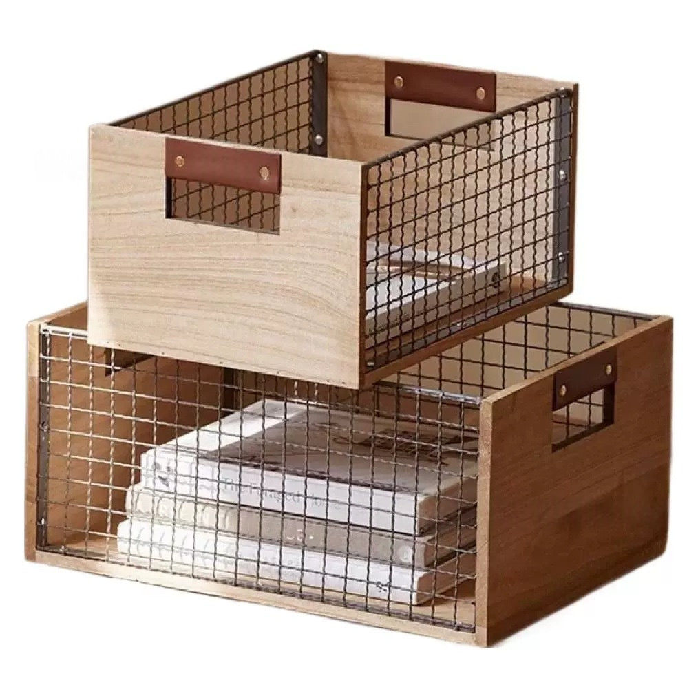 Retro Iron Wire Kitchen Storage Basket