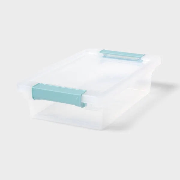 Stackable Clear Storage Bin with Locking Lid