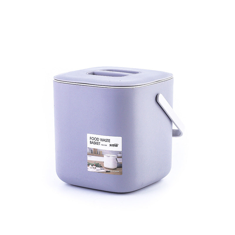 Compact Swing-Lid Waste Bin with Handle