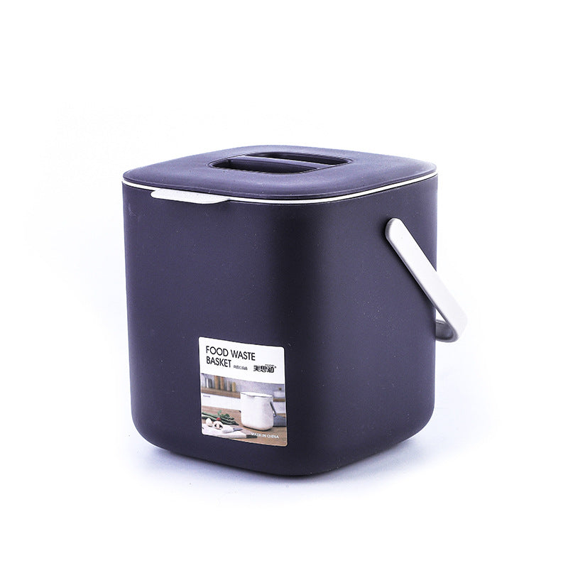 Compact Swing-Lid Waste Bin with Handle