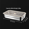 Stainless Steel Fridge & Freezer Storage Box | Stackable Food Organizer
