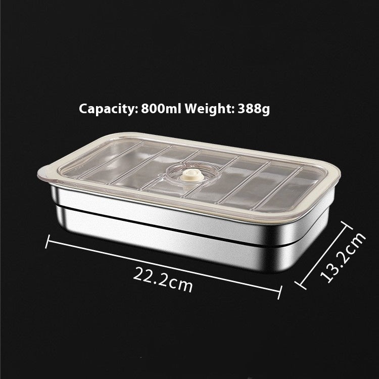 Stainless Steel Fridge & Freezer Storage Box | Stackable Food Organizer