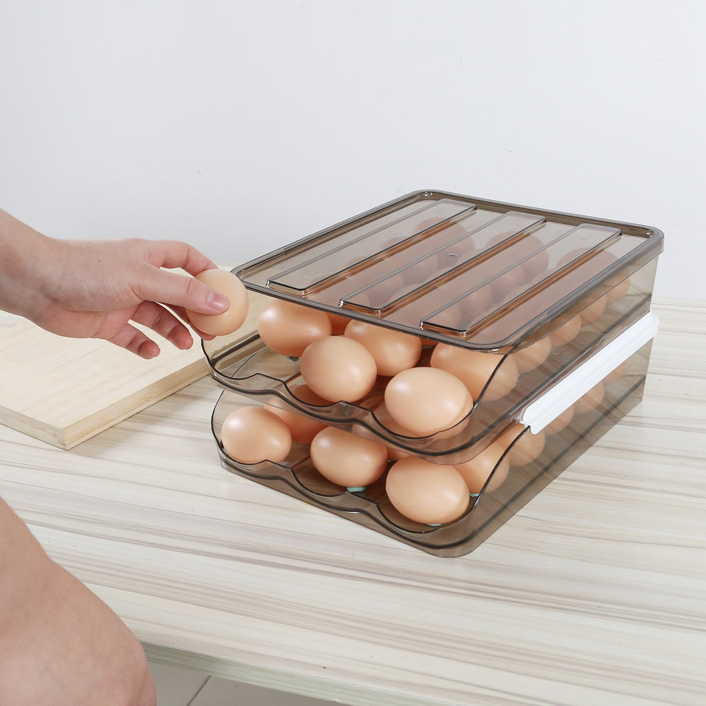 Double-Layer Automatic Rolling Egg Storage Box
